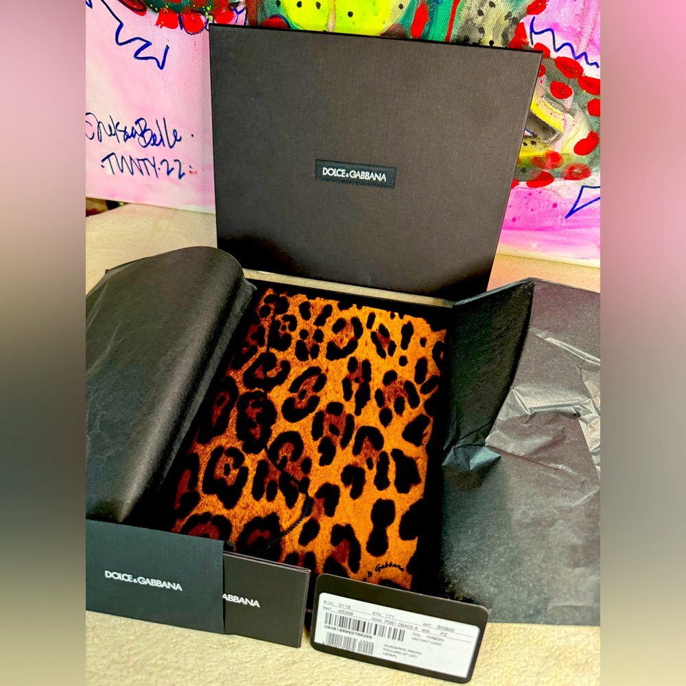 Dolce & Gabbana Brown Leopard Print Blank Notebook